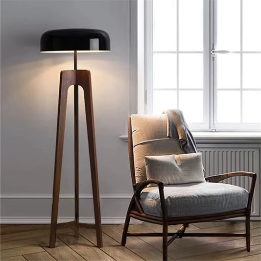 Pileo Porada Floor Lamp Modern Solid Wood Floor Lamp Nordic Living Room Tripod Floor Lamp Bedroom Home Classical LED Corner Lamp
