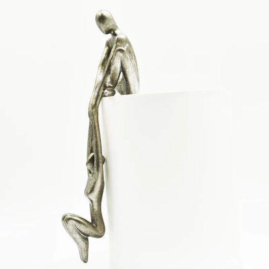 Adam & Friends Home Decor Man Lifting Woman onto Ledge Sculpture | 1-Piece