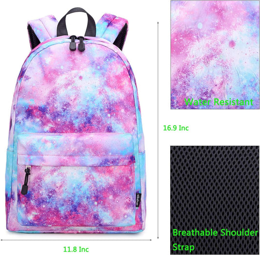 Lightweight Water Resistant Backpacks for Teen Girls School Backpack with Lunch Bag