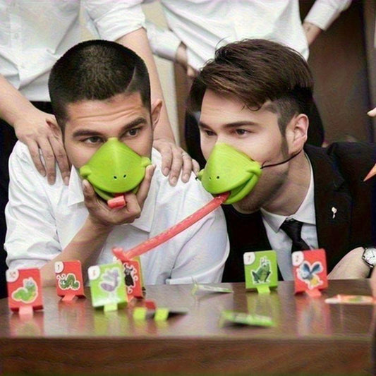 Fun Lizard Mouth Sticker Card Game Set, Includes 2 Masks and 20 Cards, Perfect for Company Gatherings, Party Games, Strategy Battles, Family Fun