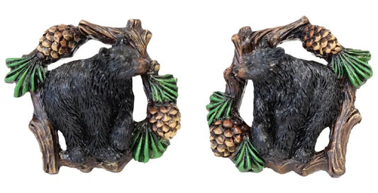 Bear Pinecone Drawer Pull Knob Set