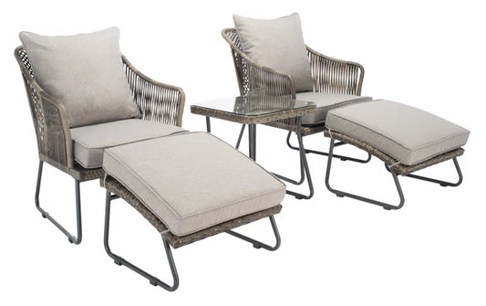 Nevaeh 3 Piece Rattan Seating Group with Cushions
