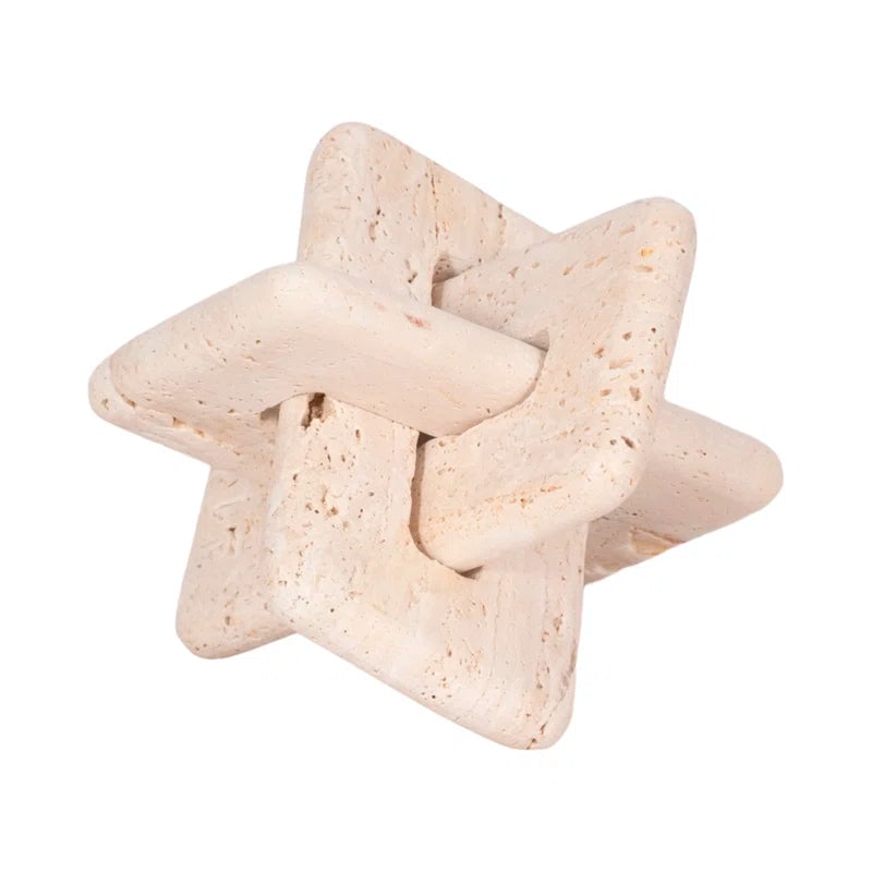 Aretha 7" Tan Travertine Squared Knot