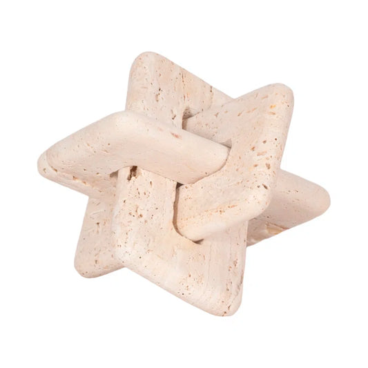 Aretha 7" Tan Travertine Squared Knot