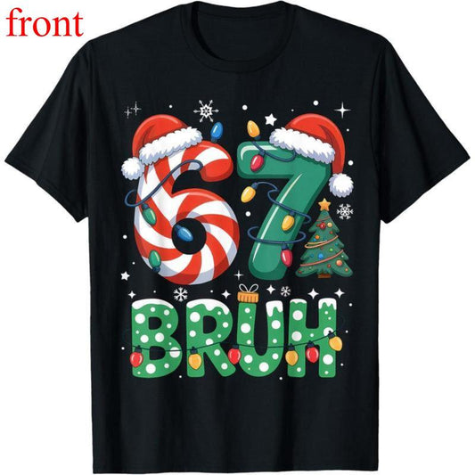 Bruh 67 Six Seven 6 7 Meme Christmas Funny Unisex T-Shirt